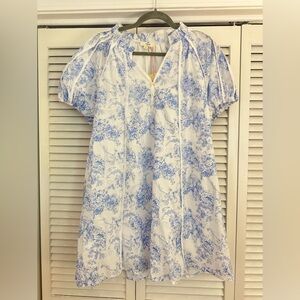 NWT Entro Chinoiserie Blue & White Mini Dress